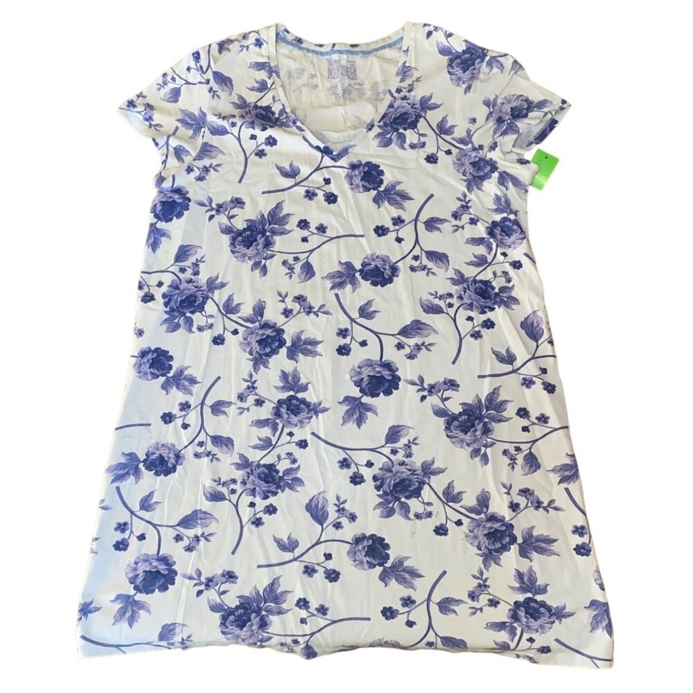 Gilligan & OMalley Womens Floral Print Sleepwear Dress XXL Cotton/Spandex